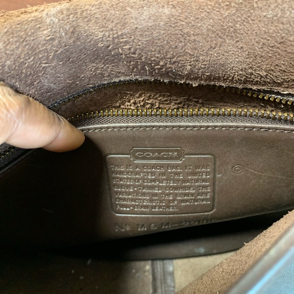 SOLD COACH Brown Berkeley Crescent Saddle Bag Vtg - Picture 12 of 12